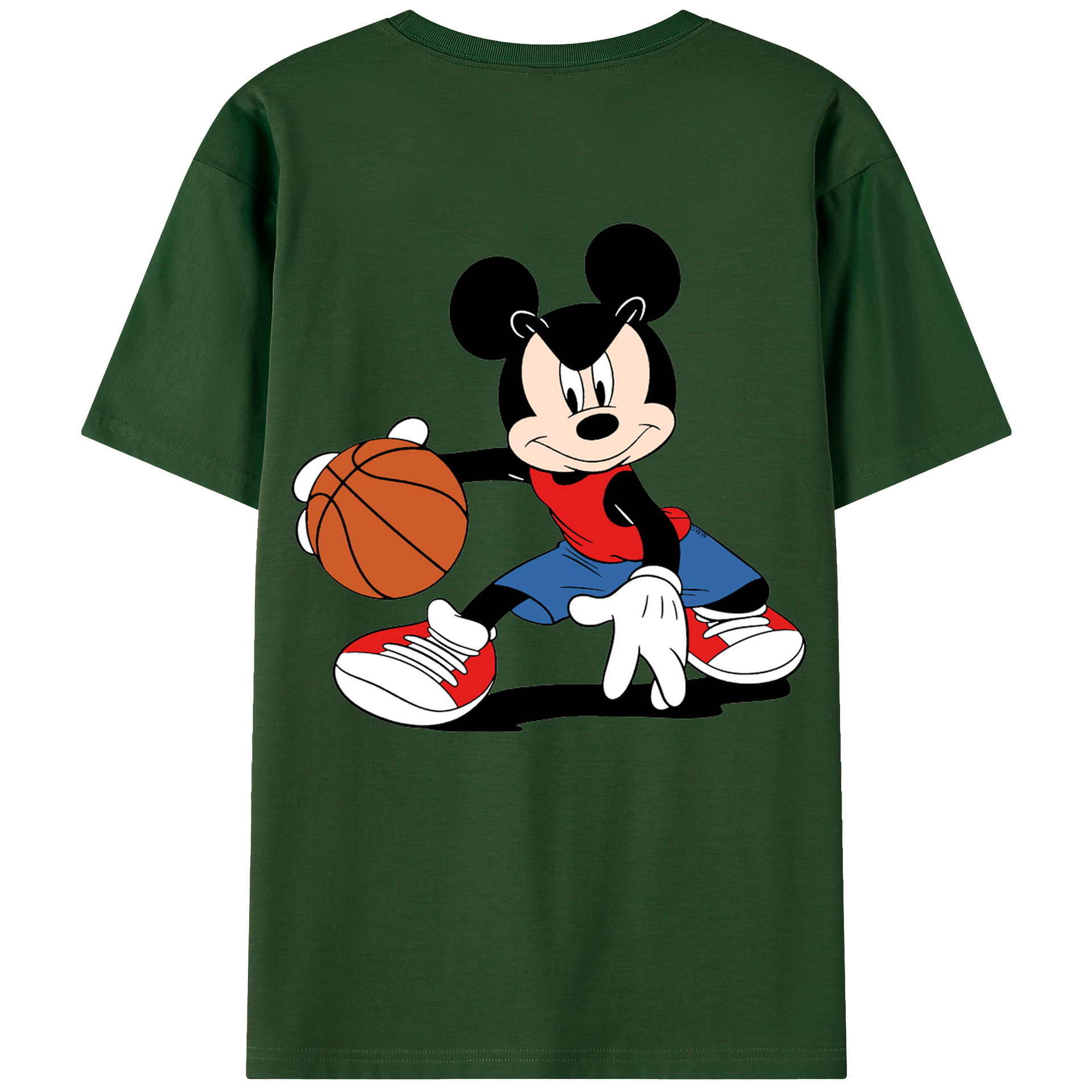 （画像用） ミッキーマウス Mickey Mouse 綿100％半袖Tシャツ（背面プリント）